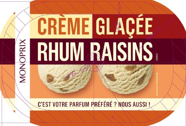 Bac crème glacée - Monoprix : photo 2 sur 3 du produit rappelé le 02/08/2021