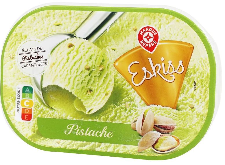 Bac creme glacee pistache 500g Eskiss : photo du produit rappelé le 29/07/2021