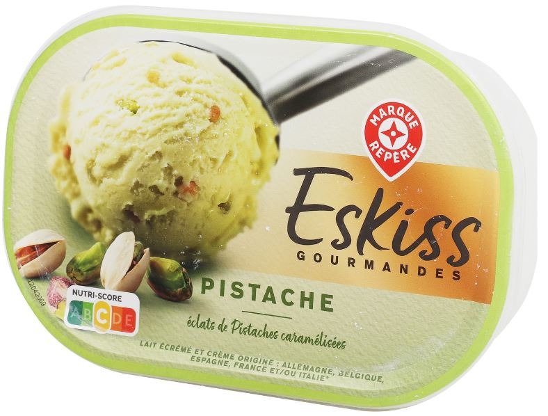 Bac creme glacee pistache 500g Eskiss : photo 2 sur 2 du produit rappelé le 29/07/2021
