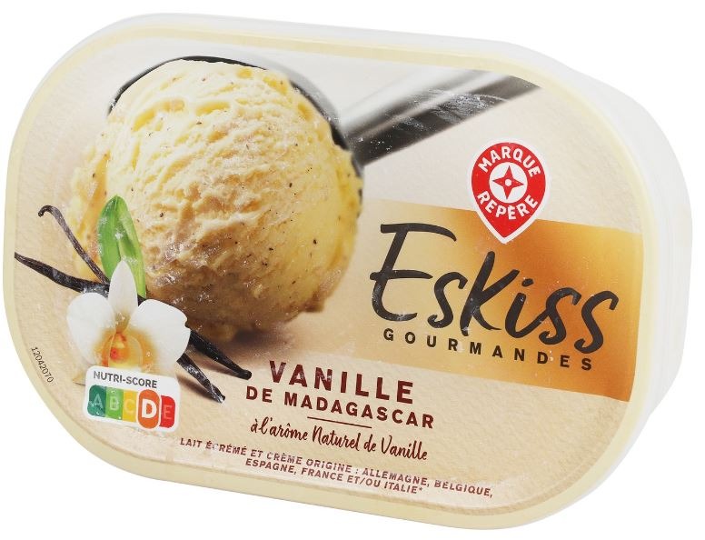 Bac creme glacee vanille 500g Eskiss : photo du produit rappelé le 29/07/2021