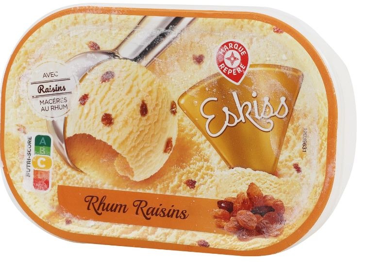 Bac rhum raisin 534,5g Eskiss : photo 2 sur 2 du produit rappelé le 29/07/2021