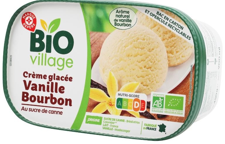 Bac vanille bio 900 ml BIO Village : photo du produit rappelé le 03/12/2021