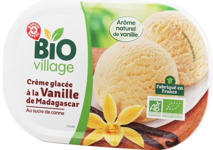 Bac vanille bio 900 ml BIO Village : photo 2 sur 2 du produit rappelé le 03/12/2021