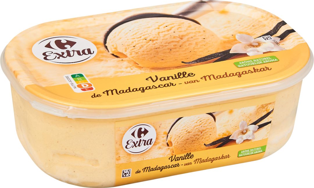 Bac vanille de madagascar 1l Carrefour Extra : photo du produit rappelé le 29/07/2021