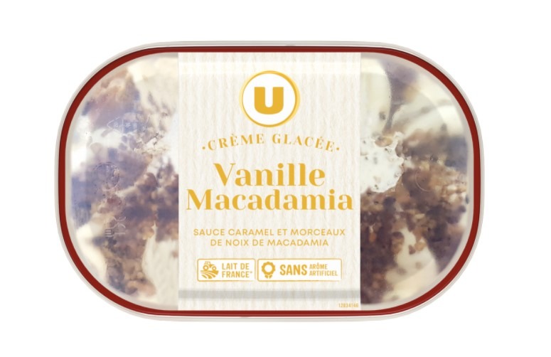 Bac vanille macadamia 509g 900ml U : photo du produit rappelé le 10/06/2021