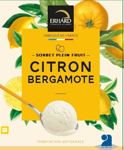 Bacs 500ml et entremets Erhard Pâtissier Glacier : photo du produit rappelé le 02/03/2022