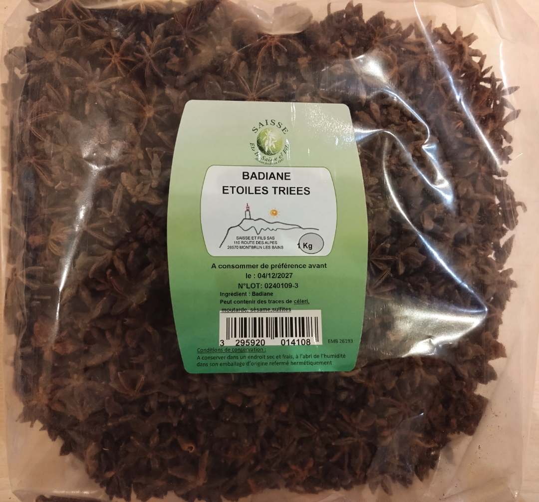 Badiane Saisse & Fils : photo du produit rappelé le 30/01/2025