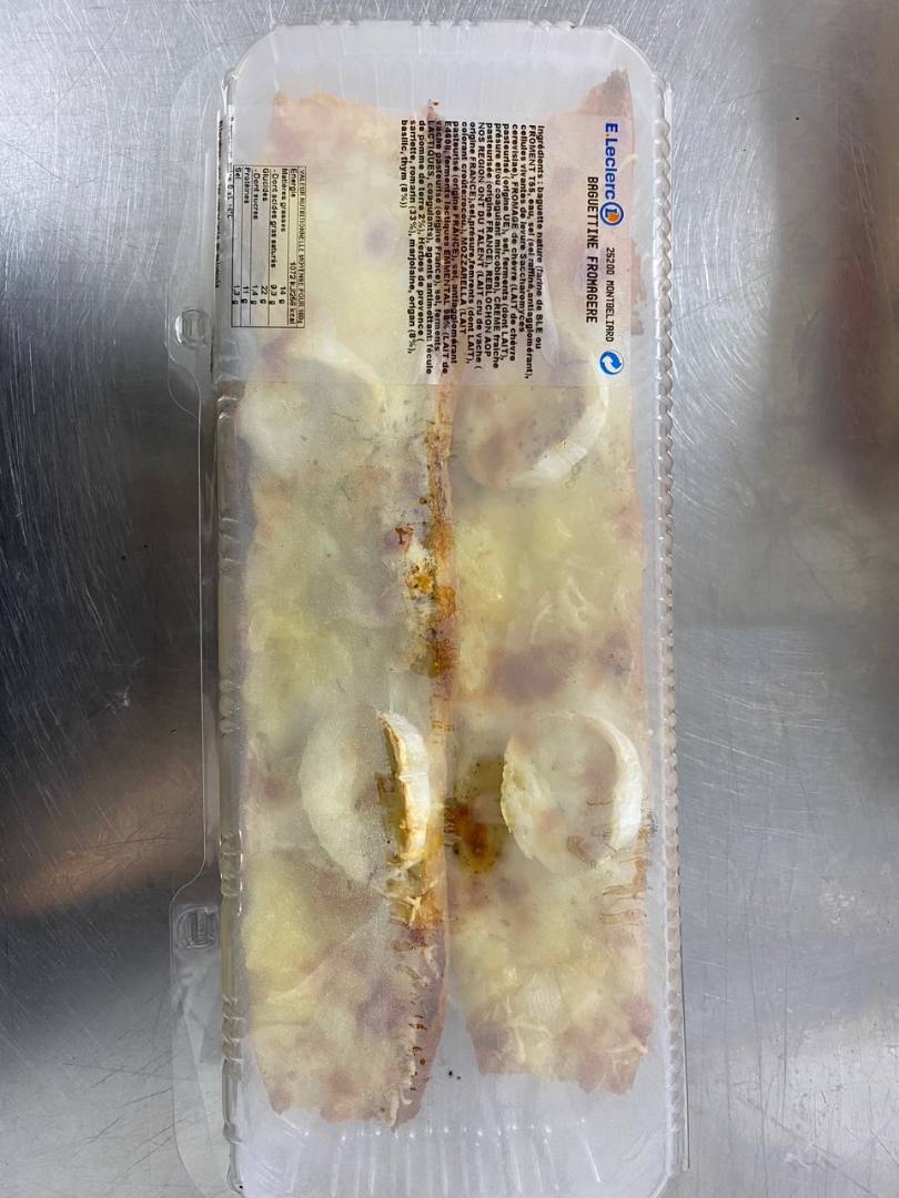 Baguettine fromagère E.Leclerc Montbeliard : photo du produit rappelé le 12/09/2022