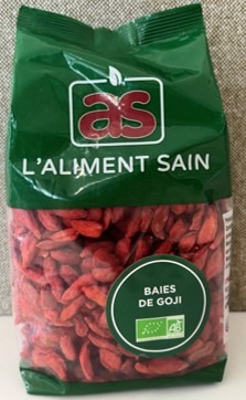 Baie de goji 250g Aliment Sain : photo du produit rappelé le 14/08/2024