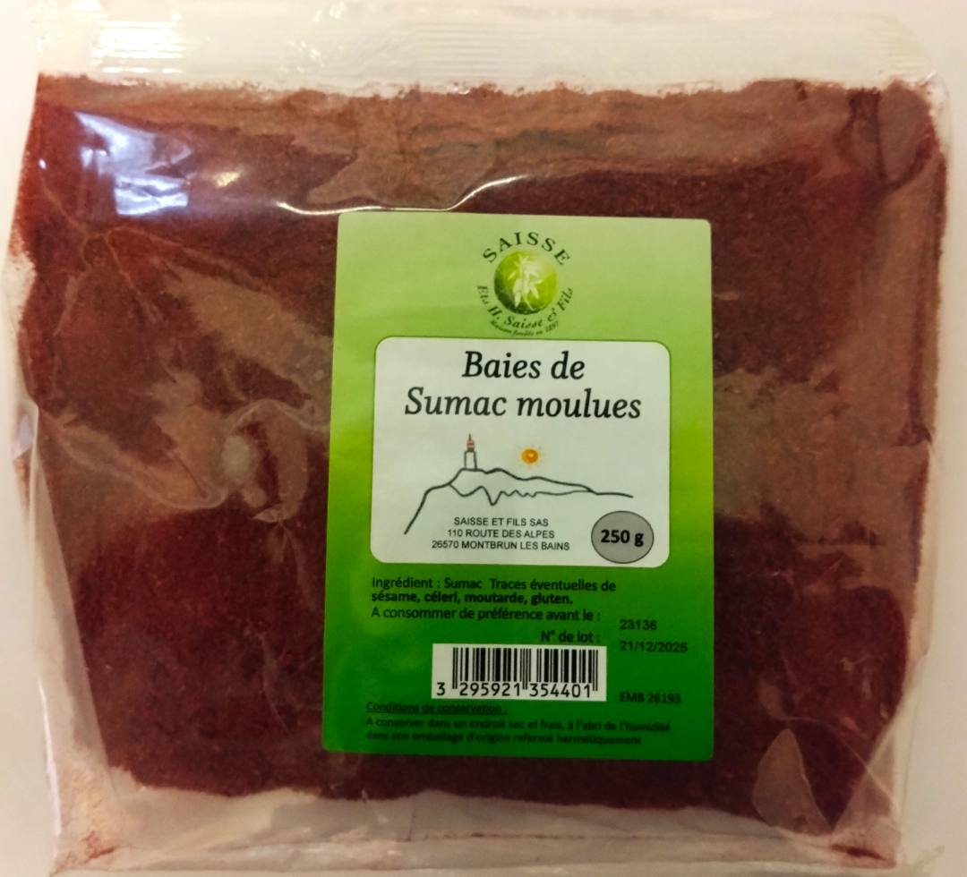 Baies de sumac moulues Saisse & Fils : photo du produit rappelé le 14/02/2024