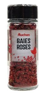 Baies roses Auchan : photo du produit rappelé le 22/08/2025