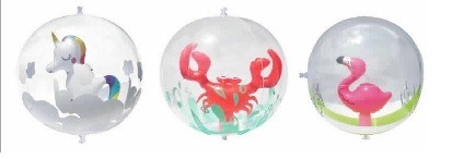 Ballon de plage avec motif : flamant rose, licorne, crabe : photo du produit rappelé le 19/06/2026
