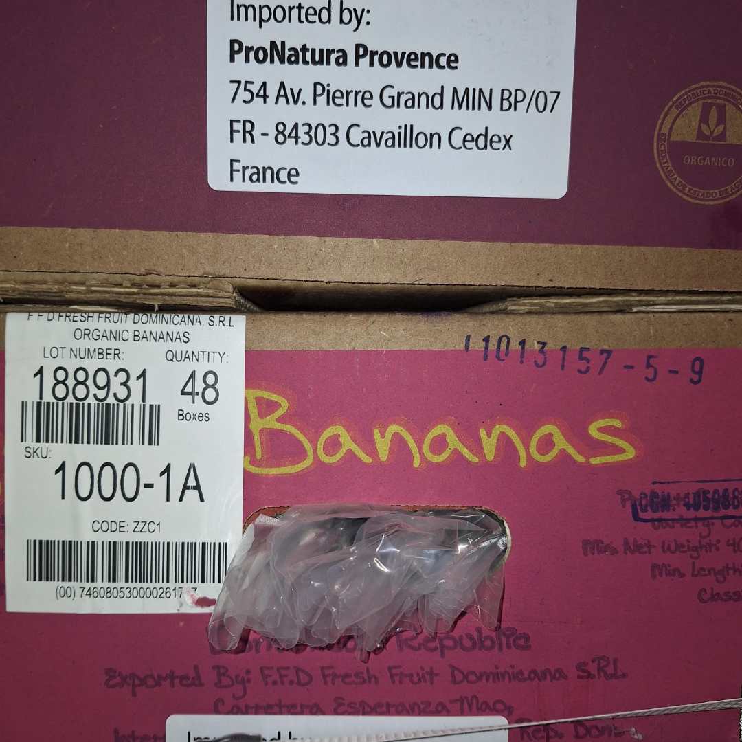 Banane fraiche cavendish : photo du produit rappelé le 03/04/2026