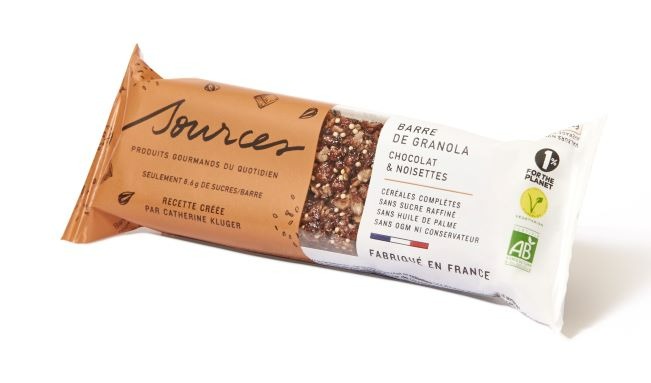 Barres individuelles chocolat & noisettes 40g Sources : photo du produit rappelé le 01/07/2021