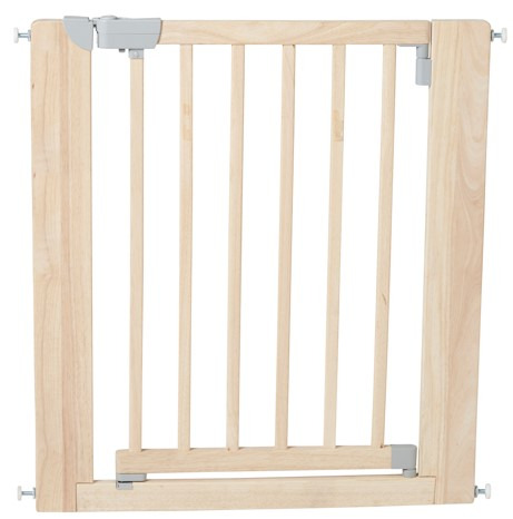 Barrière de sécurité en bois coloris naturel de marque vertbaudet : photo du produit rappelé le 16/09/2022