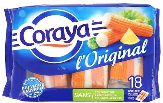 Batônnets de surimi Coraya : photo du produit rappelé le 19/08/2026