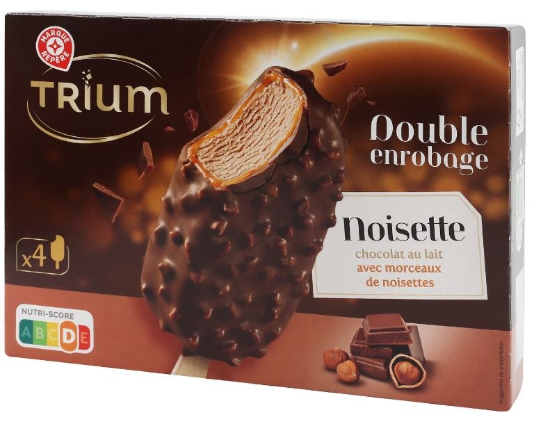 Batonnets double enrobage noisette x4 308g Trium : photo du produit rappelé le 29/07/2021