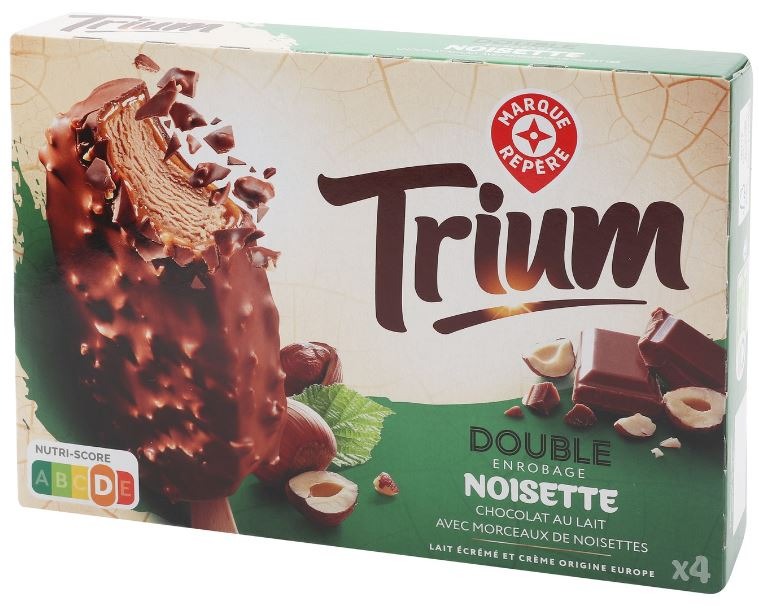 Batonnets double enrobage noisette x4 Trium : photo du produit rappelé le 03/12/2021