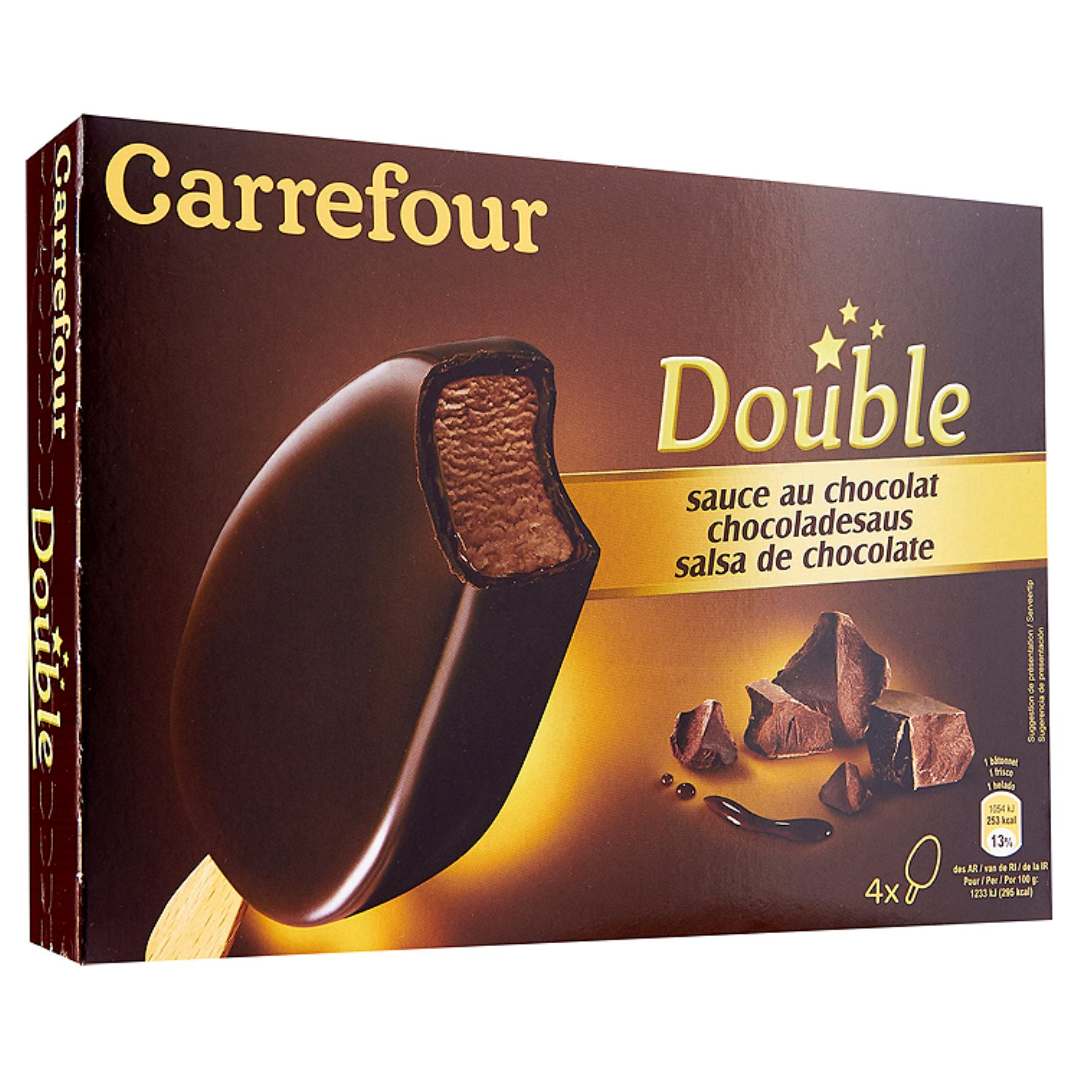 Bâtonnets double - sauce au chocolat x4 Carrefour / Carrefour Sensation : photo 2 sur 2 du produit rappelé le 29/07/2021