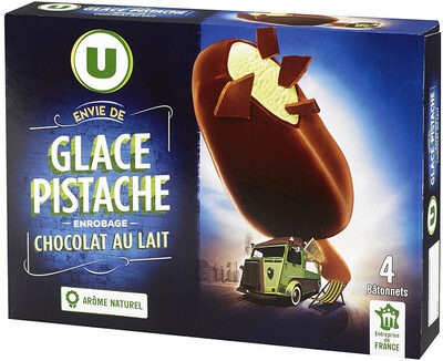 Bâtonnets envie de glace pistache x4, 258 g U : photo du produit rappelé le 21/07/2021