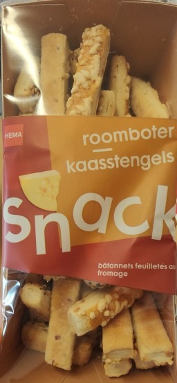 Bâtonnets feuilletés au fromage Hema : photo du produit rappelé le 28/11/2025