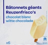 Bâtonnets géants chocolat blanc x6 PP Blanc : photo du produit rappelé le 02/02/2022