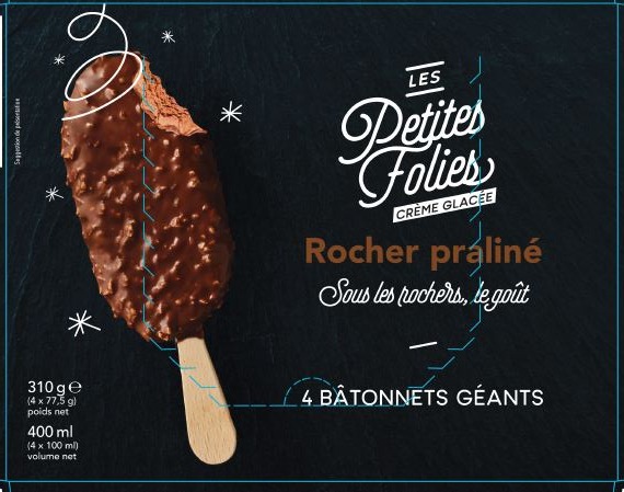 Batonnets geants rocher praline Toupargel : photo du produit rappelé le 26/11/2021