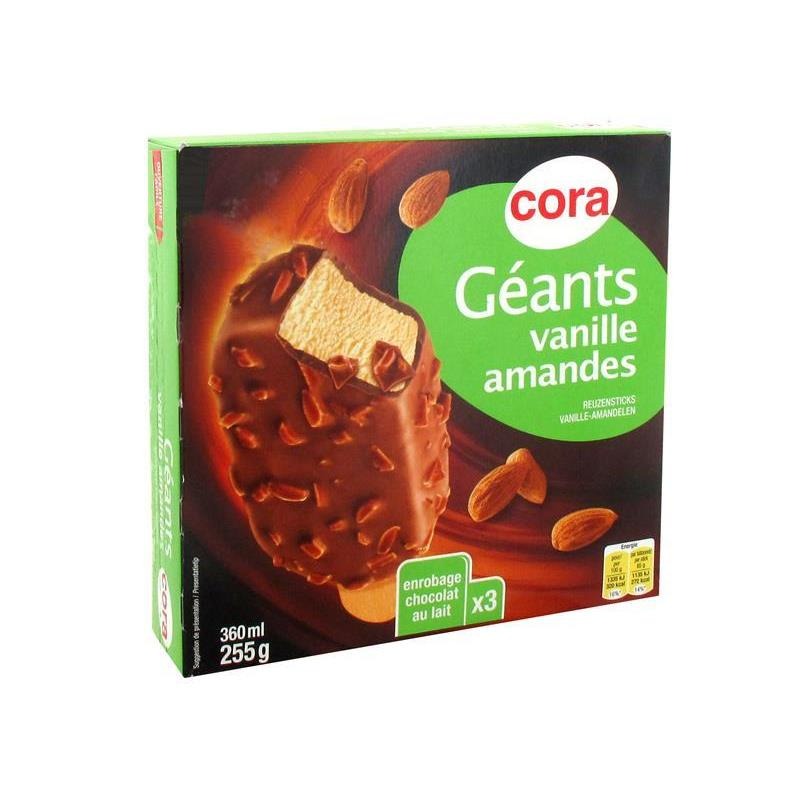 Bâtonnets géants vanille amandes x3 Cora 255 g : photo du produit rappelé le 29/07/2021