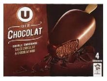 Bâtonnets glacés 290g & 292g U : photo du produit rappelé le 03/08/2021