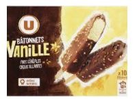 Bâtonnets glacés x10 370g U : photo du produit rappelé le 03/08/2021