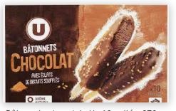 Bâtonnets glacés x10 370g U : photo 2 sur 5 du produit rappelé le 03/08/2021