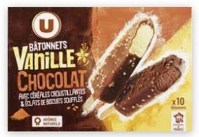 Bâtonnets glacés x10 370g U : photo 3 sur 5 du produit rappelé le 03/08/2021