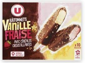Bâtonnets glacés x10 370g U : photo 4 sur 5 du produit rappelé le 03/08/2021