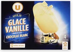 Bâtonnets glacés x4 258g U : photo du produit rappelé le 03/08/2021