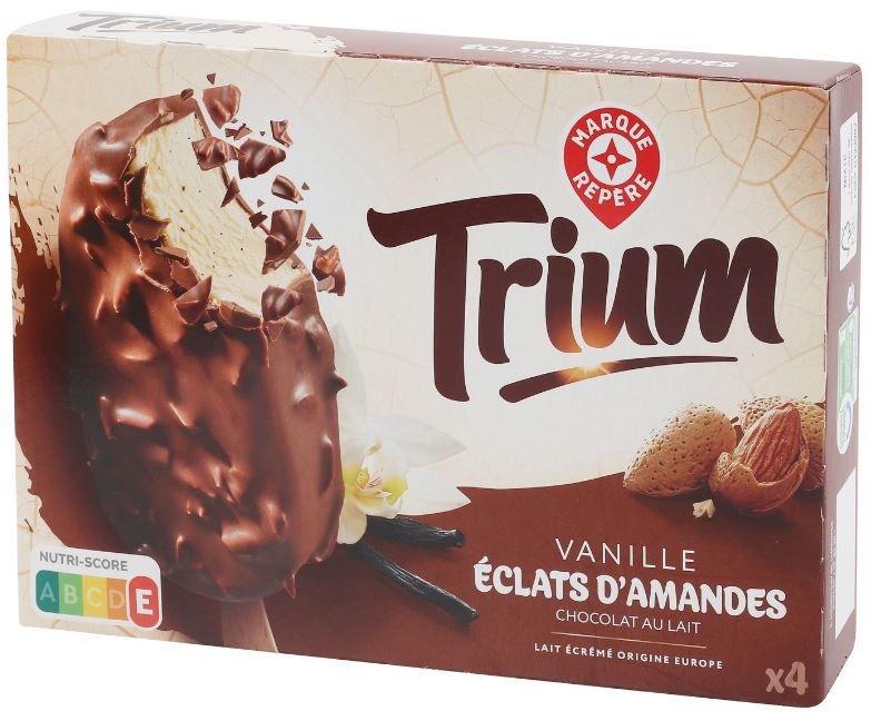 Batonnets vanille amande x4 Trium : photo du produit rappelé le 03/12/2021