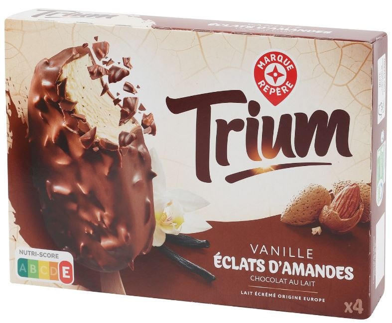 Batonnets vanille amandes x4 314g Trium : photo du produit rappelé le 29/07/2021
