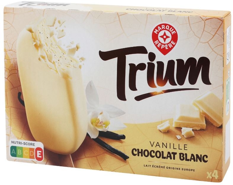 Batonnets vanille chocolat blanc x4 Trium : photo du produit rappelé le 03/12/2021
