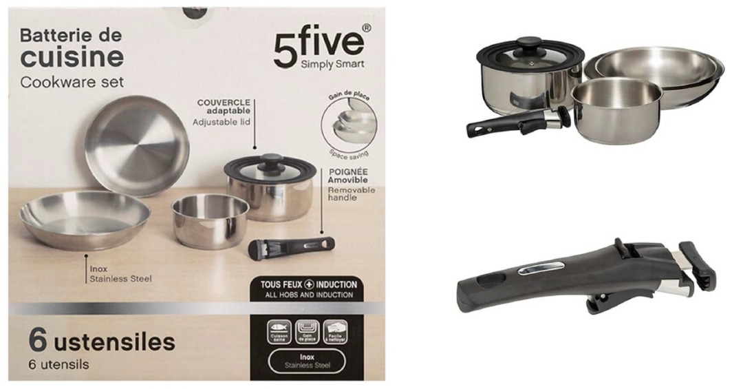 Batterie de cuisine inox 6 pieces 5FIVE : photo du produit rappelé le 24/02/2026