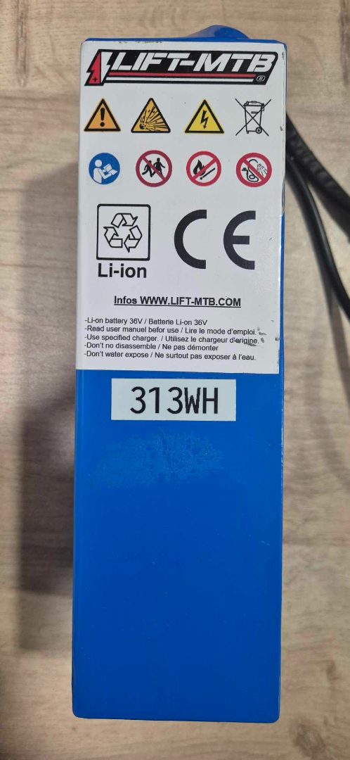 Batterie vélo électrique VAE de marque lift mtb 36v : photo du produit rappelé le 10/02/2025