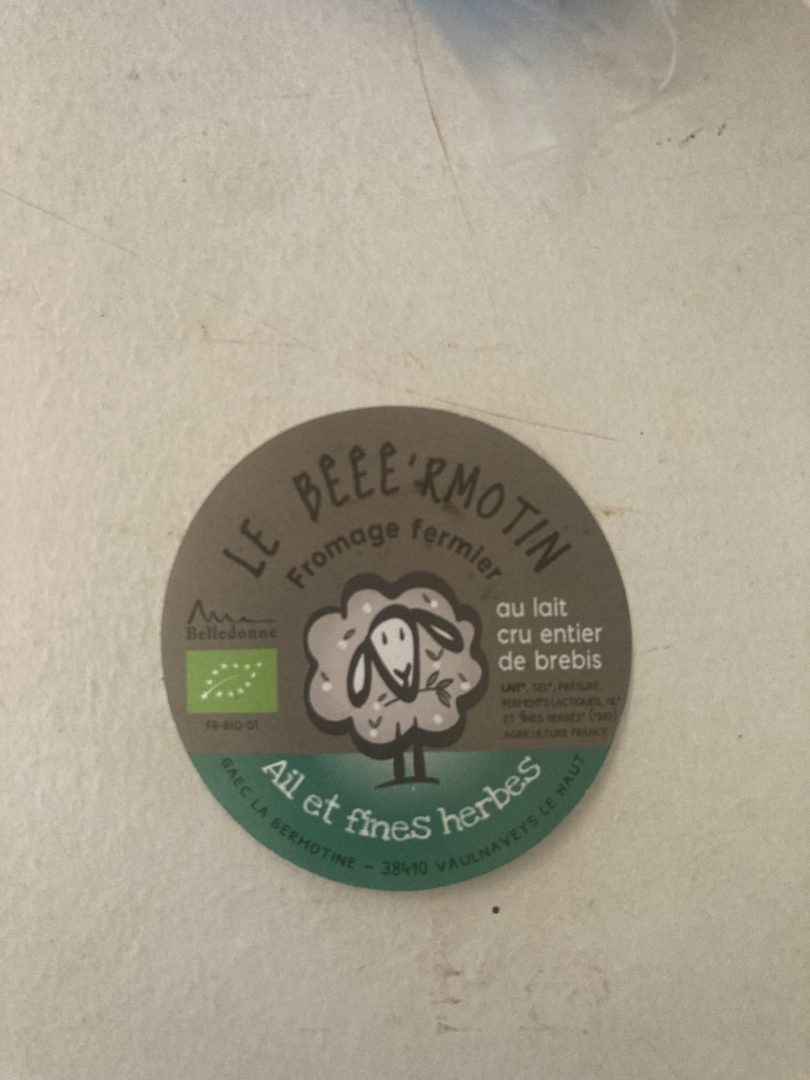 Bermotins Gaec la Bermotine : photo du produit rappelé le 29/04/2025