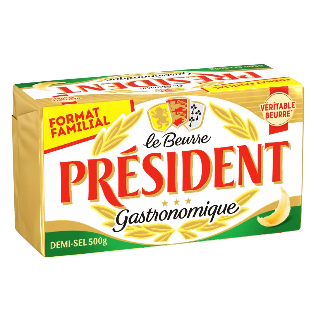 Beurre demi -sel format 500g President : photo du produit rappelé le 02/11/2022