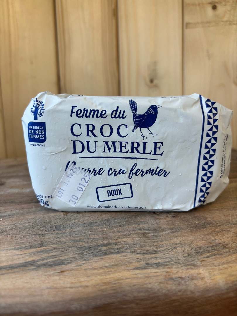 Beurre doux et beurre demi sel Croc du Merle : photo du produit rappelé le 15/01/2025