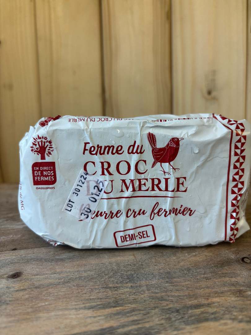Beurre doux et beurre demi sel Croc du Merle : photo 2 sur 2 du produit rappelé le 15/01/2025