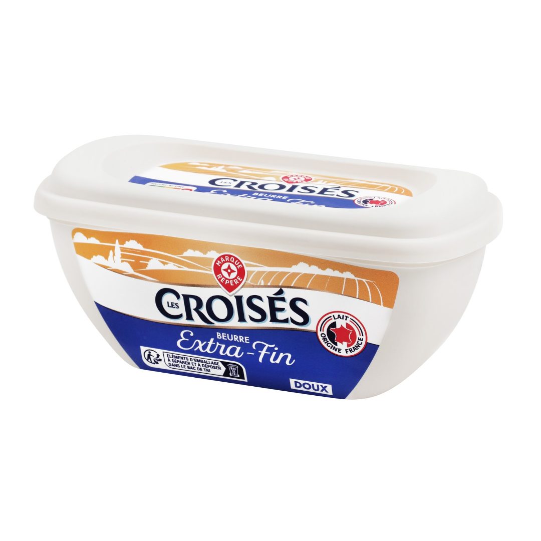 Beurre extra-fin doux 250g Les Croisés : photo du produit rappelé le 23/06/2025