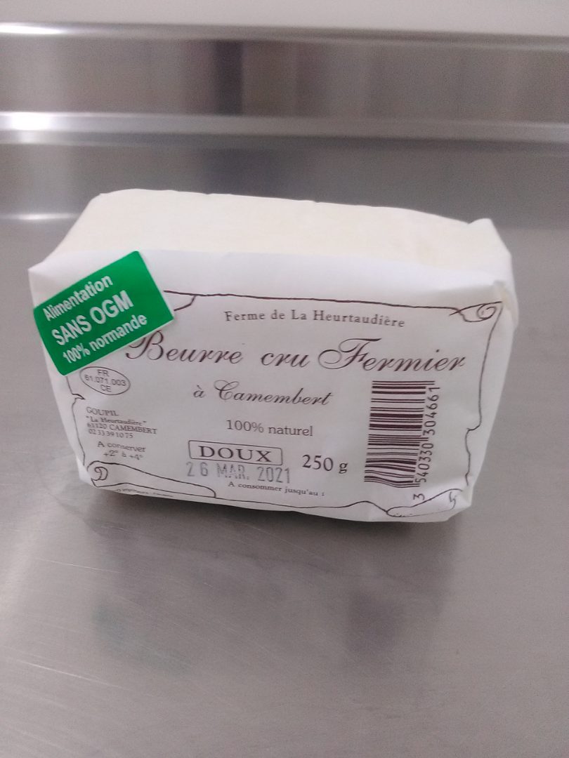 Beurre Ferme de la Heurtaudière : photo du produit rappelé le 25/06/2021