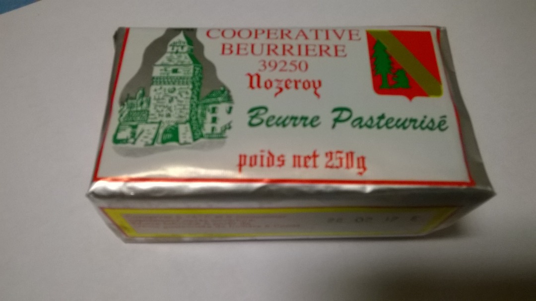 Beurre plaquette 250g Cooperative Beurriere : photo du produit rappelé le 09/11/2022