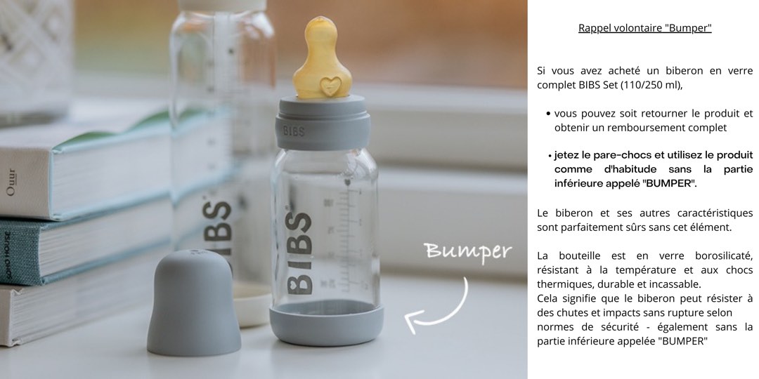 Biberon en verre Bibs : photo 3 sur 3 du produit rappelé le 01/03/2022