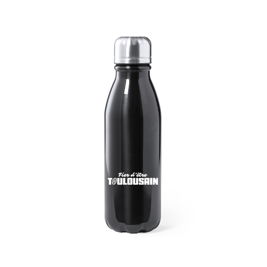 Bidon 550ml - noir - imprimé fier d'être toulousain Koloris : photo du produit rappelé le 23/03/2026