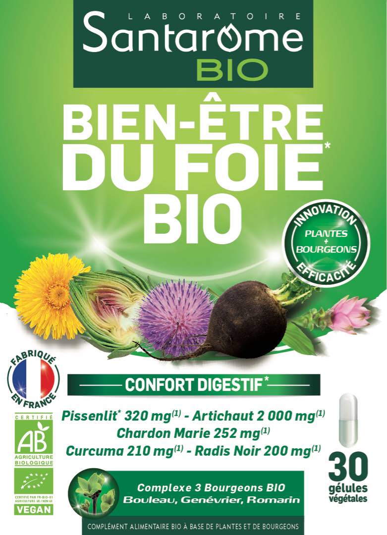 Bien être du foie bio en gélules Santarome BIO : photo du produit rappelé le 26/08/2021