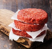 Biftecks hachés de bœuf en vrac provenant de morceaux dénervés : photo du produit rappelé le 03/07/2024